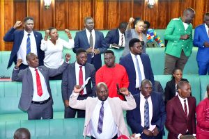 MPs making noise in Parliament